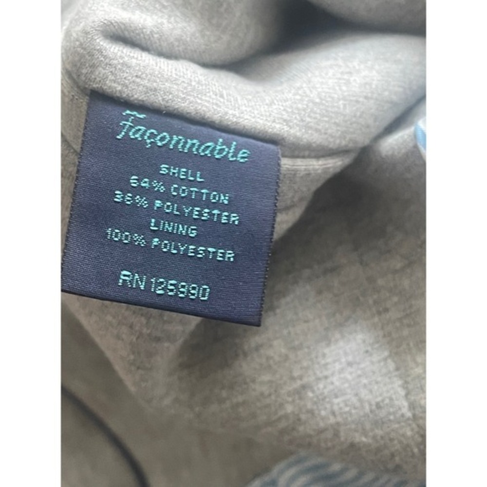 Faconnable Grey Navy Piped Lined Blazer - Picture 7 of 7